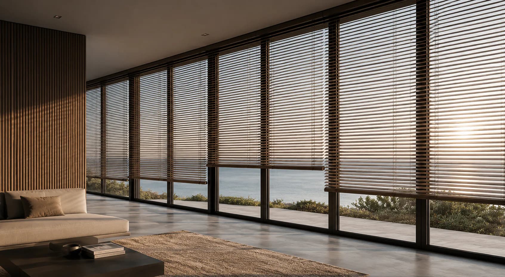 Architectural interior shaped by soft natural light and shadow